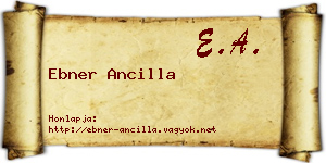 Ebner Ancilla névjegykártya